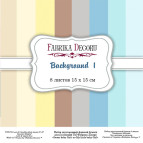 Набор бумаги для скрапбукинга Фабрика Декора 15*15см Backgrounds 1 8л 200г/м2 FDSP-03001