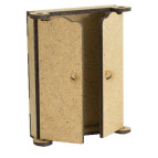 Заготовка для декорирования Фабрика Декора (ДВП 3мм) для оформления шедоубокса, №49 Шкаф двустворчатый FDSBK-49