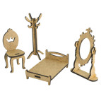 Заготовка для декорирования Фабрика Декора (ДВП 3мм) для оформления шедоубокса, №55 Набор мебели FDSBK-55