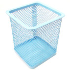 Стакан для ручек Металл Сетка Голубой 70*70*95мм 4031S