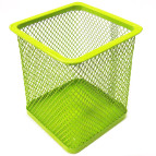 Стакан для ручек Металл Сетка Салатовый 70*70*95мм 4031S