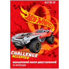 Бумага цветная детская А4 двухсторонняя KITE мод 250 Hot Wheels HW19-250