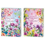 Блокнот А6 80л. картонная обложка A-Plus Флористика в клетку А6046