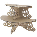 Заготовка для декорирования Фабрика Декора (ДВП 3мм) Подставка полукруг ажур-3 FDPO-069