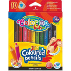 Карандаши цветные 10цв. Colorino трехгранные Jumbo с точилкой 32964
