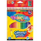 Карандаши цветные 18цв. Colorino трехгранные с точилкой 57431