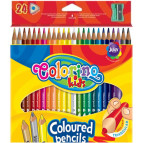Карандаши цветные 24цв. Colorino трехгранные с точилкой 57462
