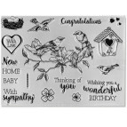 Штампы силиконовые Фабрика Декору набор 12*16,5см Spring Blossom 17шт FDSS-0060