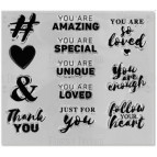 Штампы силиконовые Фабрика Декору набор 10*12,5см About love 12шт FDSS-0039