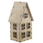 Заготовка для декорирования Фабрика Декора (ДВП 3мм) Домик-1 8,5*8,5*18см FDPO-104