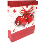 Пакет подарочный бумажный SAT 31,5*39,5*9см Сердца XXL