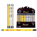 Карандаш простой графитный Sultani черное дерево, Fire с ластиком HB, ассорти ST-6128