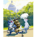 Картина раскраска по  номерам на холсте 40*50см Babylon VP880 Прекрасная незнакомка