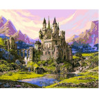 Картина раскраска по  номерам на холсте 40*50см Babylon VP1123 Замок из сказки