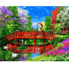 Картина раскраска по  номерам на холсте 40*50см Babylon VP1162 Яркий мостик