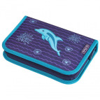 Пенал 1 отделение с 2 отворотами с наполнением Herlitz 50020966 Dolphin 31 предмет