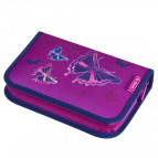 Пенал 1 отделение с 2 отворотами с наполнением Herlitz 50020928 Butterfly Glitter 31 предмет