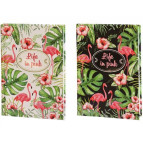 Тетрадь А5 80л. картонная обложка A-Plus Фламинго в клетку А5067