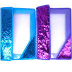 Папка А4 на липучке пластиковая, с паетками 777