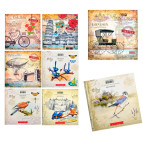 Блокнот для эскизов скетчбук 200*200мм 64л Мандарин (дизайн ассорти) БК86*