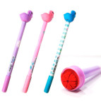 Ручка гелевая с насадкой Фламинго с штампиком, ассорти, синяя №660