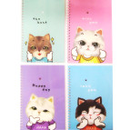 Тетрадь на спирали А5 48л. пластиковая обложка Лидер 77422 в клетку