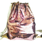 Сумка для обуви Kidis 42*34см с пайетками, розово-золотая 13792