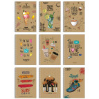 Тетрадь на спирали А5 96л. ШКОЛЯРИК Крафт в клетку А5-SC-096-6022К