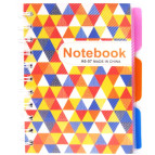 Блокнот на спирали А6 100л. пластиковая обложка 4 раздела Sat A6-57