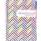 Блокнот на спирали А5 100л. пластиковая обложка 5 разделов Sat A5-57