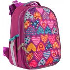 Рюкзак (ранец) школьный каркасный 1Вересня 556207 Heart puzzle H-25 35*27*16см
