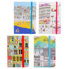 Блокнот А7 96л. Mazari на резинке, 4 дизайна ST-3512