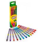 Карандаши цветные 12цв. Crayola выкручивающиеся с ластиком 68-7508
