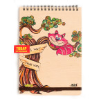 Блокнот на спирали А5 70л. Kirisketch Дерево, Чеширский кот 770341