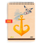 Блокнот на спирали А5 70л. Kirisketch Дерево, Якорь 770440