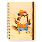 Блокнот на спирали А5 70л. Kirisketch Дерево, Бобер 770570