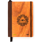 Блокнот А5 96л. Kirisketch Дерево - кожа, Глаз 7706**