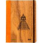 Блокнот А5 96л. Kirisketch Дерево - кожа, Пирамида 770***