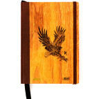 Блокнот А5 96л. Kirisketch Дерево - кожа, Орел 770***