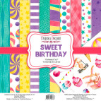 Набор бумаги для скрапбукинга Фабрика Декора 20*20см Sweet Birthday 10л + бонус 200г/м2 FDSP-02073