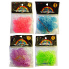 Резинки для плетения Rainbow Loom Bands 200шт. неоновые 83** +крючок