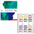 Краски акварельные Rosa Studio набор 12цв. в кюветах 340212