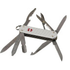 Victorinox MINICHAMP 58мм 15 предм рифл.сереб ножн+отверт+лин+ручка+скреб Vx06381.26
