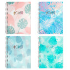 Блокнот на спирали А5 Axent 80л. 3D пластик Forest 8445-**-A