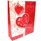 Пакет подарочный бумажный SAT 23*30*8см Сердца L