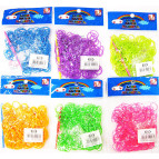 Резинки для плетения Rainbow Loom Bands 200шт. неоновые Цвет в ассортименте +крючок RB-200-7