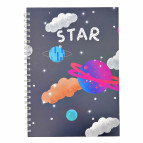 Тетрадь на спирали А4 96л твердая картонная обложка 870772/94-41 в клетку