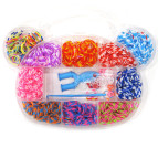 Резинки для плетения Tukzar Rainbow Loom Bands 720шт.зебра Ассорти микс +крючок AN-27