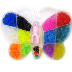 Резинки для плетения Tukzar Rainbow Loom Bands 600шт.однотонные Ассорти микс +крючок AN-10