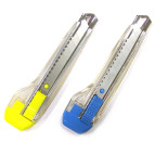 Нож канцелярский лезвие 18мм Tukzar металлическая направляющая Tz-6867